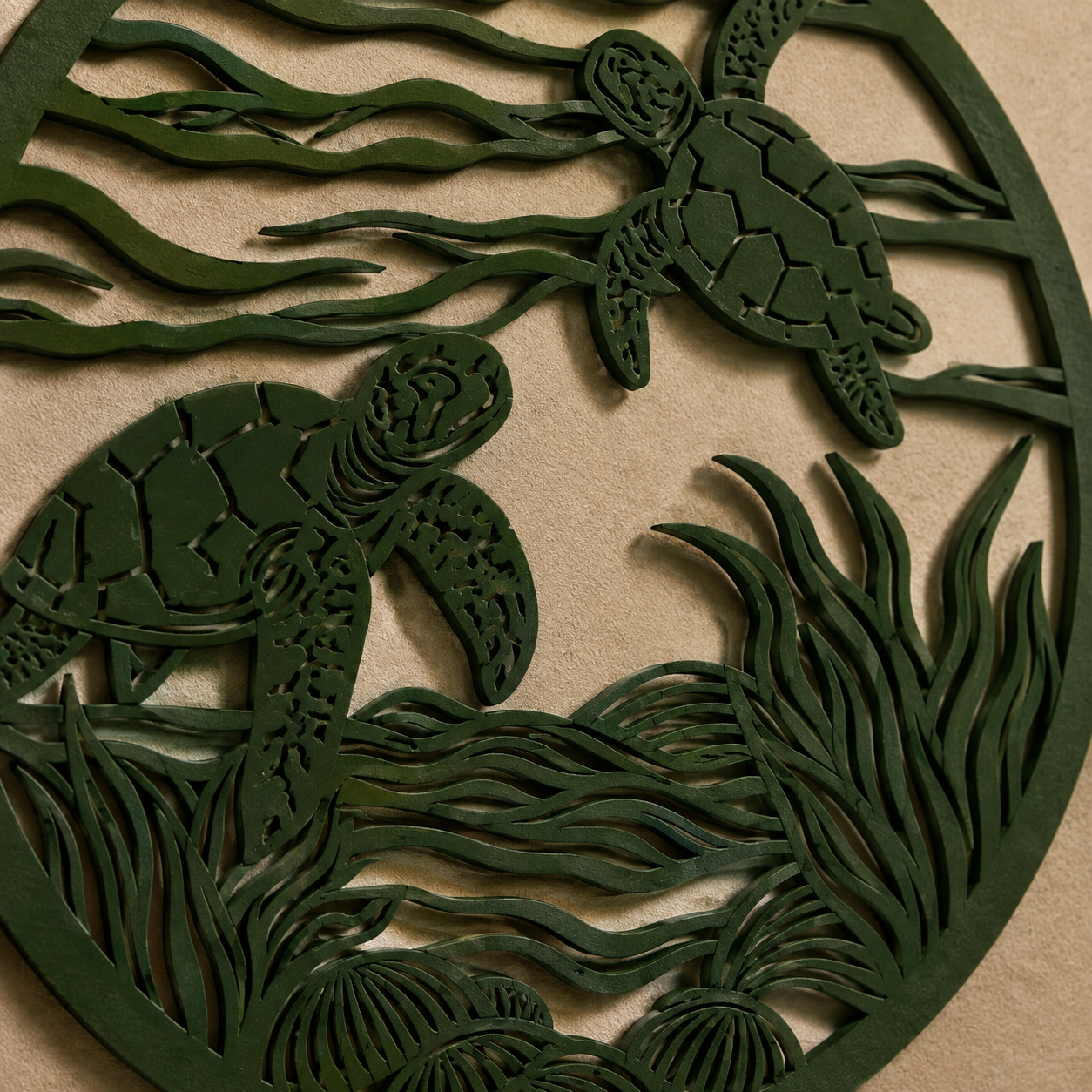 turtles in ocean olive green v2 4 turtles in ocean olive green v2 4